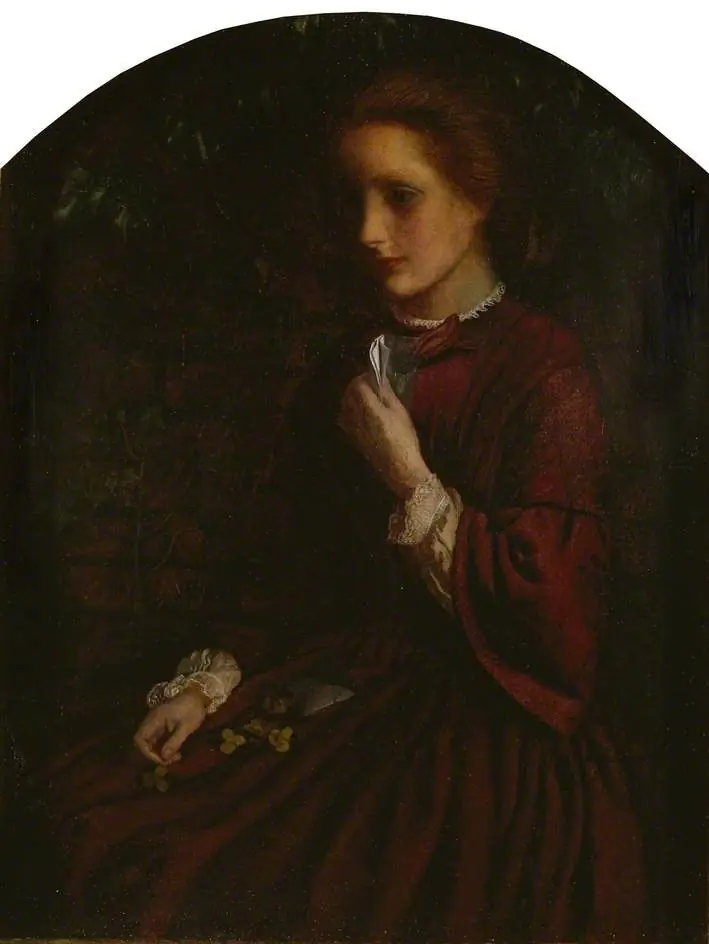Pansies, by Arthur Hughes