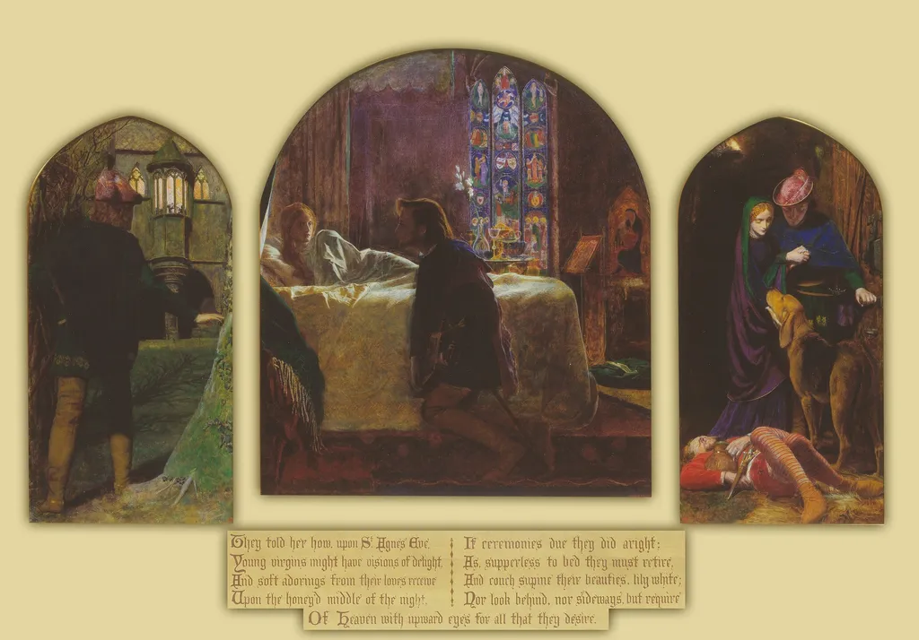 The Eve of St Agnes, by Arthur Hughes, oil, 1856