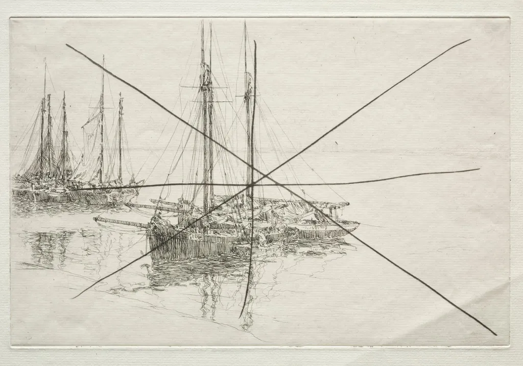 Oyster Dredgers, by Arthur John Trevor Briscoe, 1918