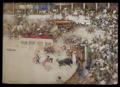 The Little Bull Fight, "Bravo Toro!", by Arthur Melville