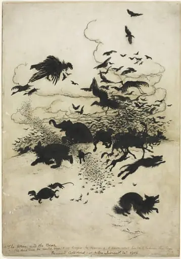 The Wren and the Bear, by Arthur Rackham
