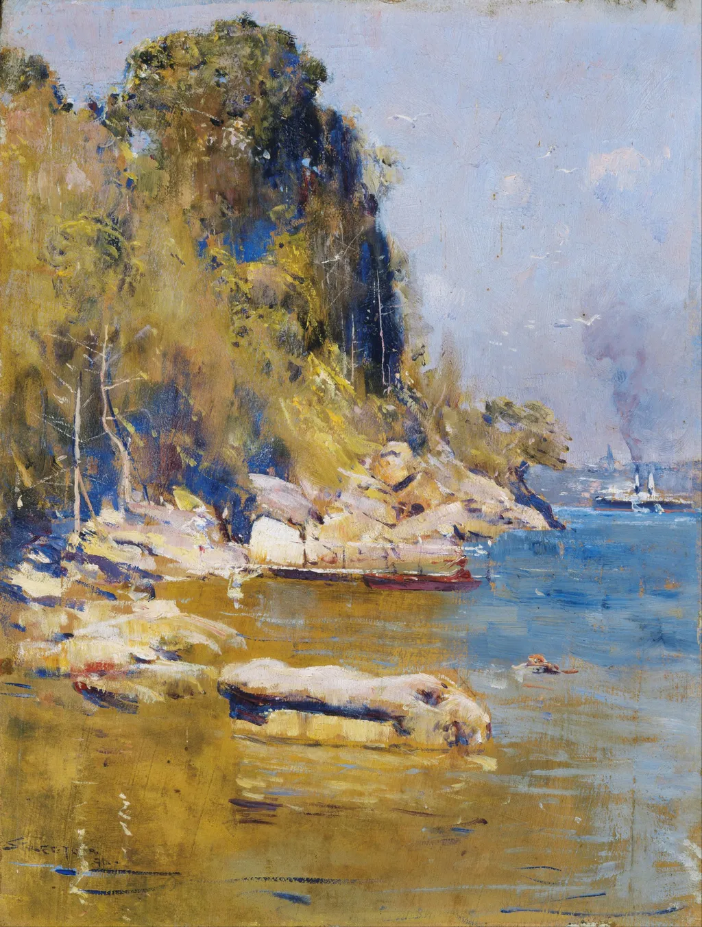 From my camp (Sirius Cove), by Arthur Streeton, oil, 1898