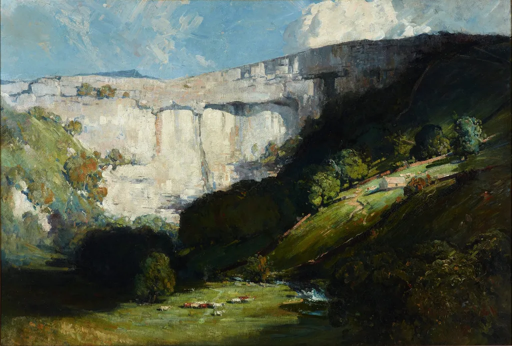 Malham Cove, by Arthur Streeton, oil, 1911