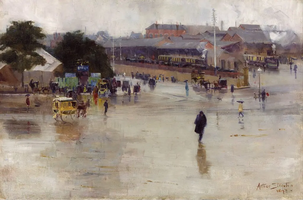 The railway station, Redfern, by Arthur Streeton