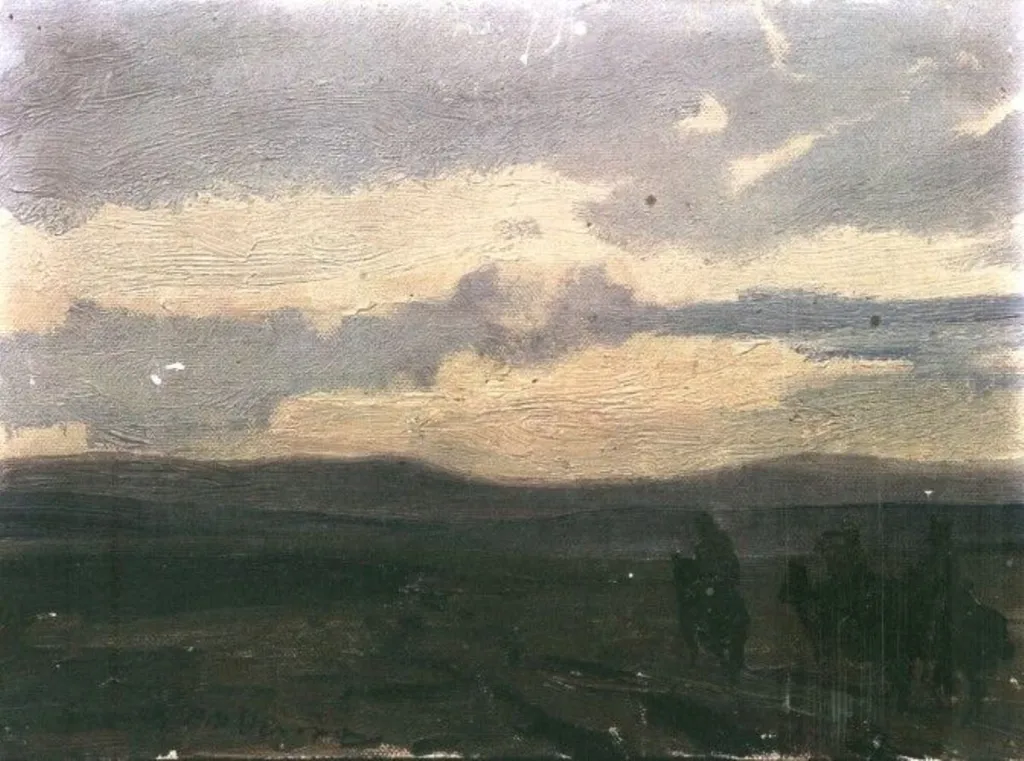 Peisaj cu călăreți, by Arthur Verona (Garguromin), unspecified, 1913