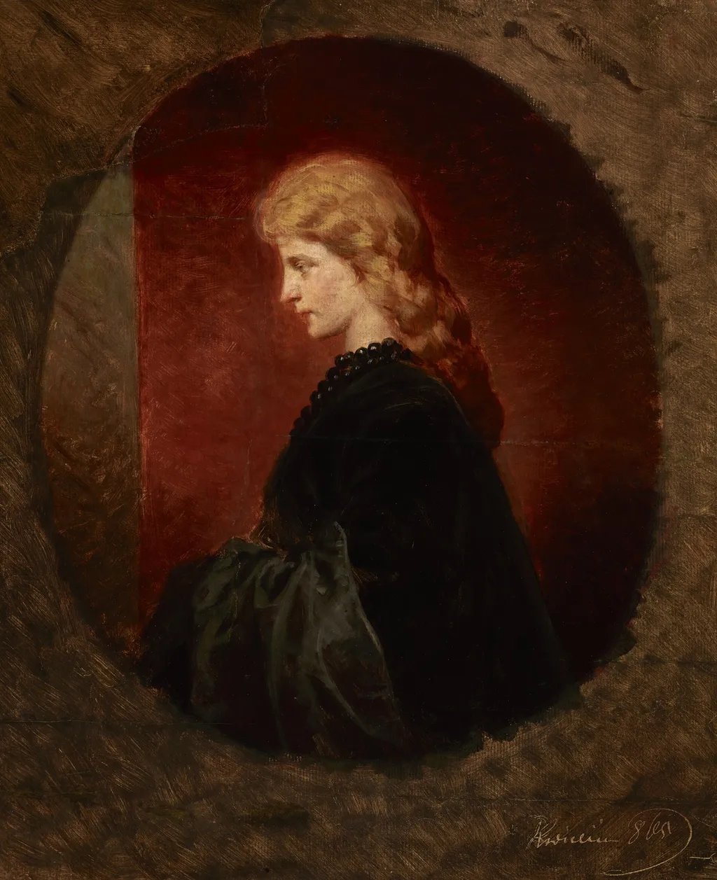 Portrait of a Red-Haired Woman, by Artur Grottger, unspecified, 1862
