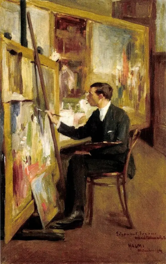 Self-portrait, by Artúr Lajos Halmi