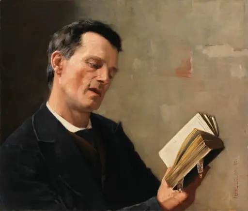 Virttä veisaava mies, by Arvid Liljelund