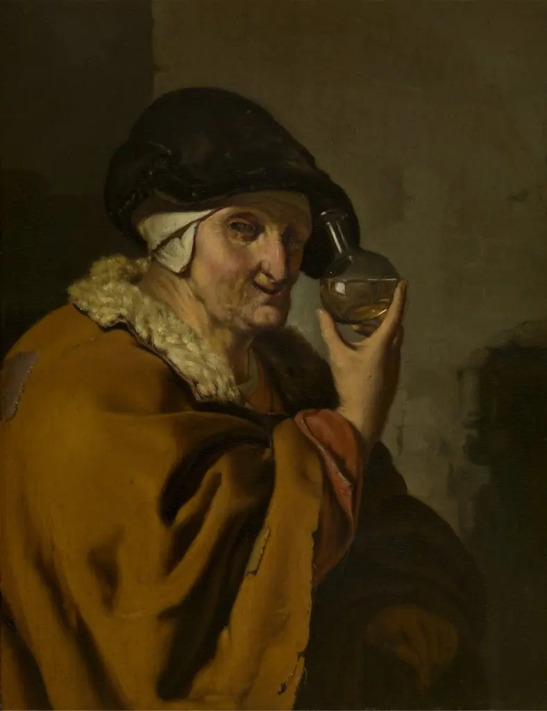An Old Woman with a Bottle, by Ary de Vois