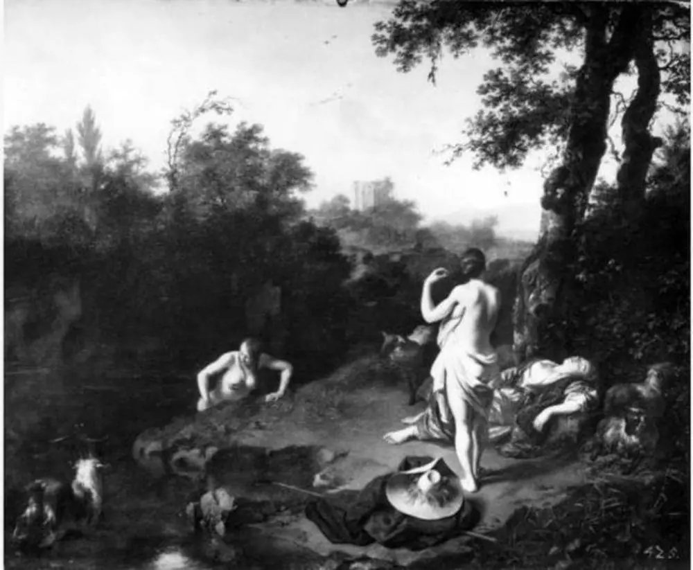 Bathing woman, by Ary de Vois