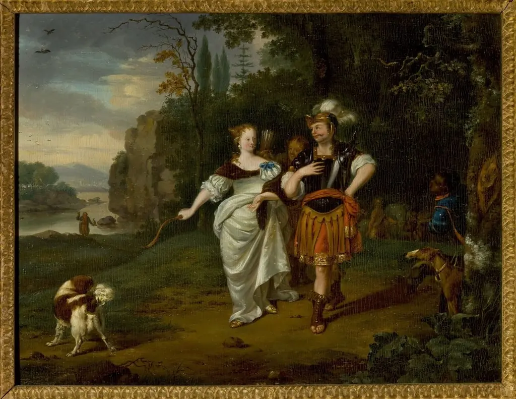 Dido and Aeneas hunting, by Ary de Vois