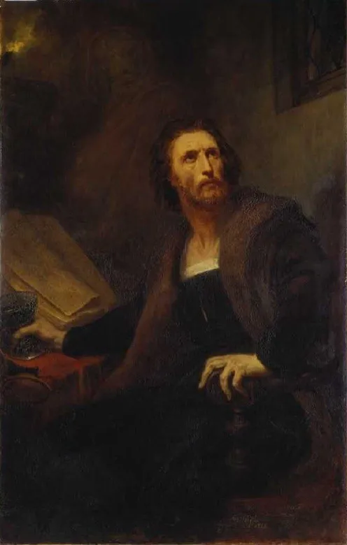 Faust with the cup, by Ary Scheffer, oil, 1858