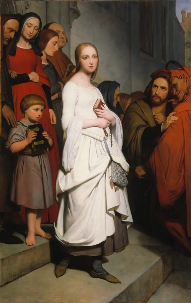 Marguerite Leaving Church, by Ary Scheffer