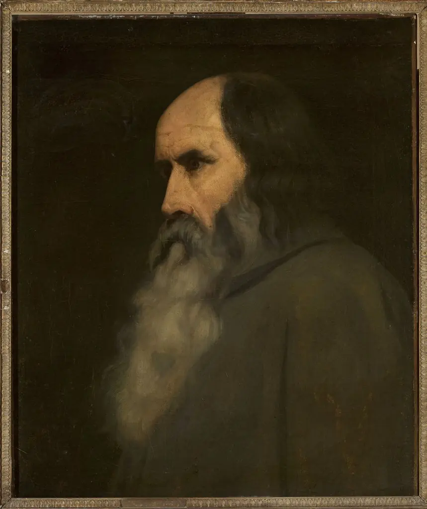 Portrait of an old man (Berthold Schwarz?), by Ary Scheffer