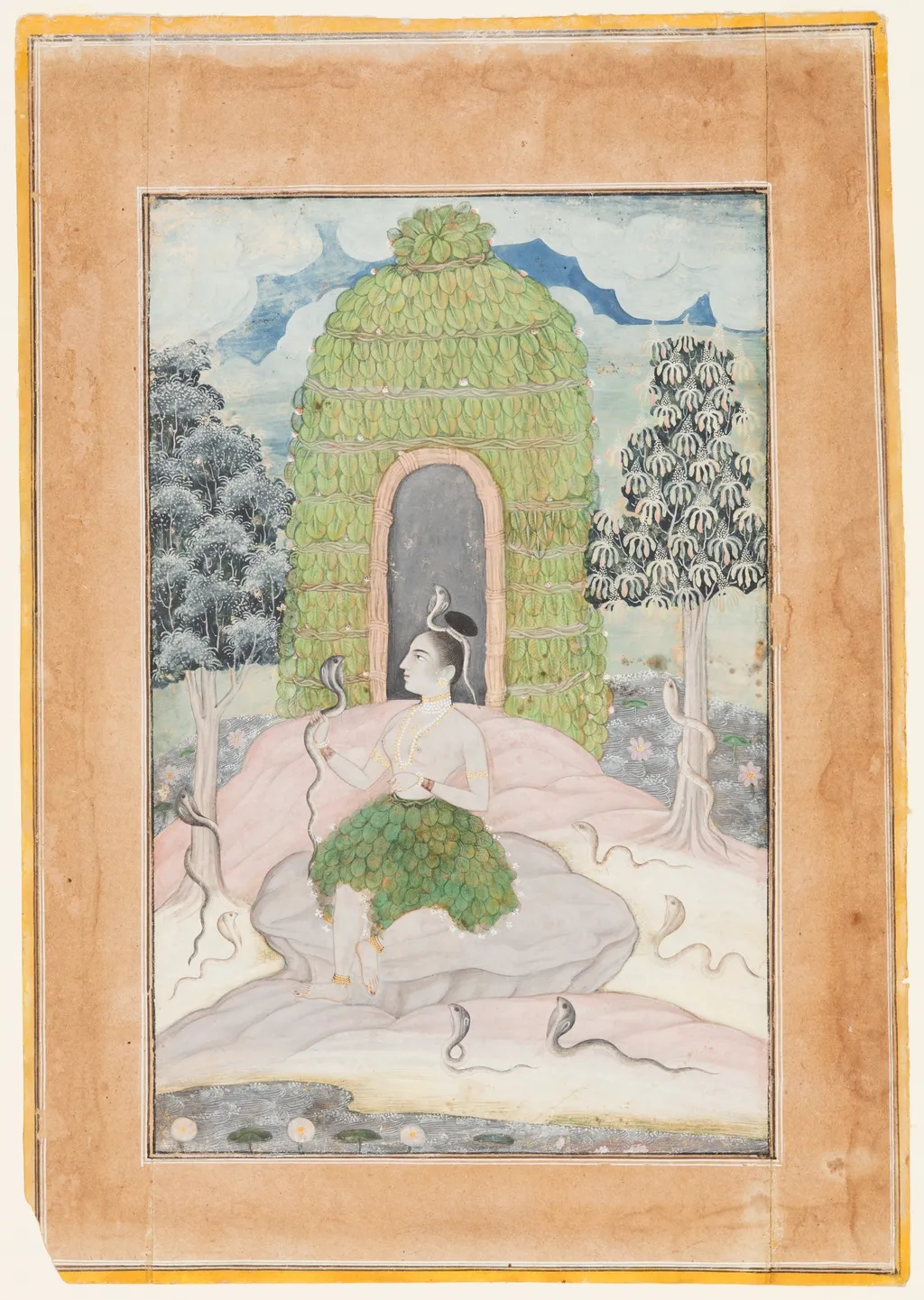 Ascetic Princess with Snakes in a Wilderness: Asavari Ragini, from a Ragamala, unspecified, 1650