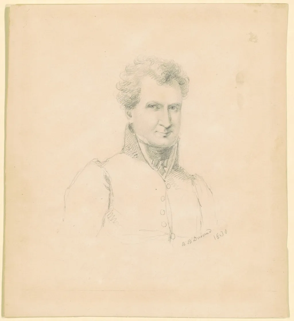 Commodore John Barry, by Asher Brown Durand, graphite, 1830