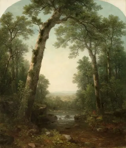 Forest Stream with Vista, by Asher Brown Durand