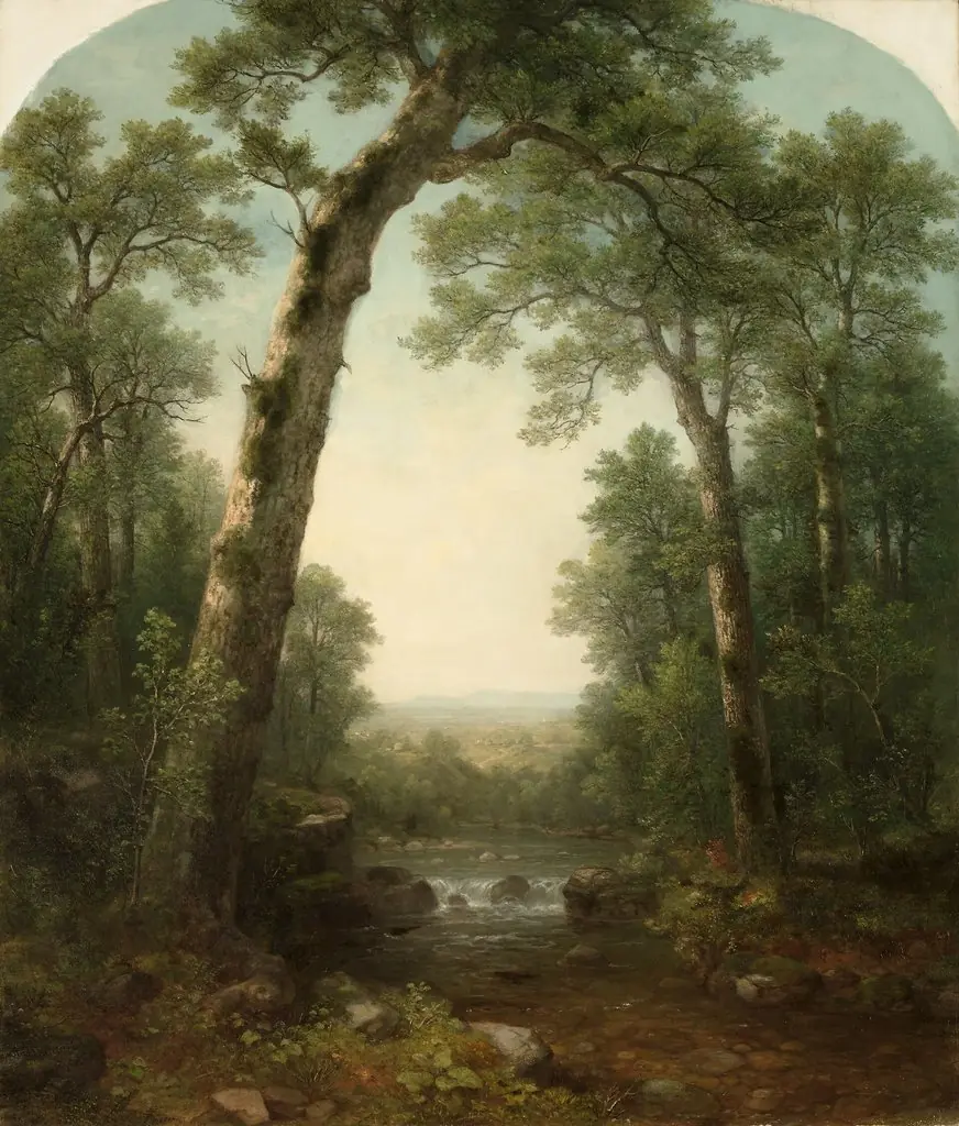 Forest Stream with Vista, by Asher Brown Durand