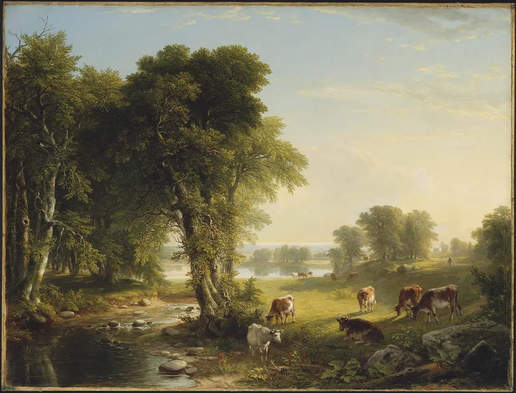 The Babbling Brook, by Asher Brown Durand, oil, 1851