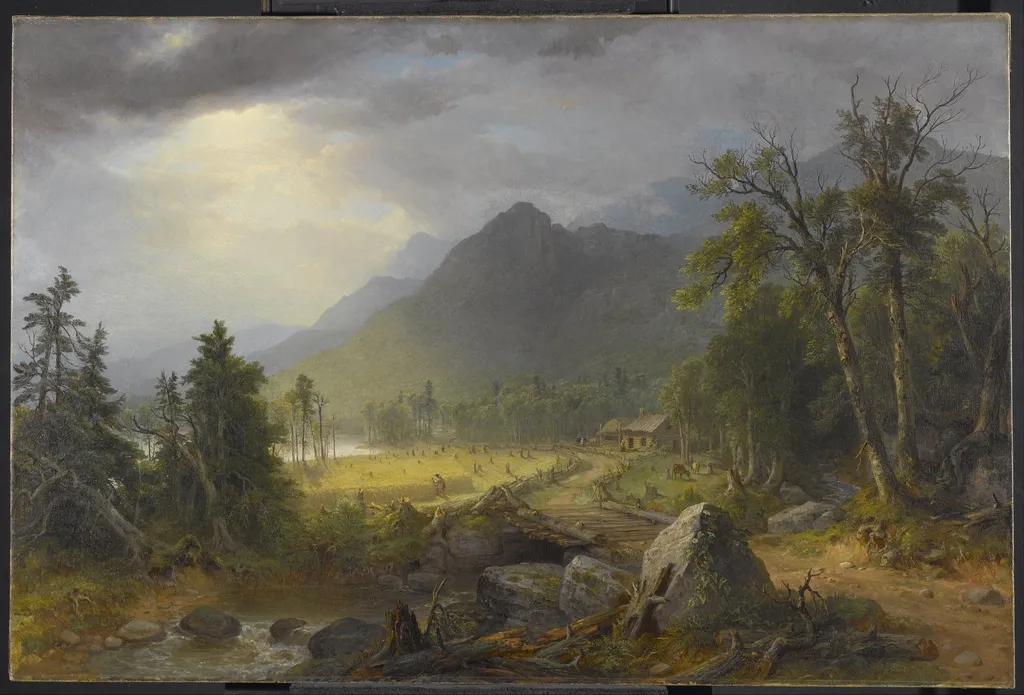 The First Harvest in the Wilderness, by Asher Brown Durand, oil, 1855