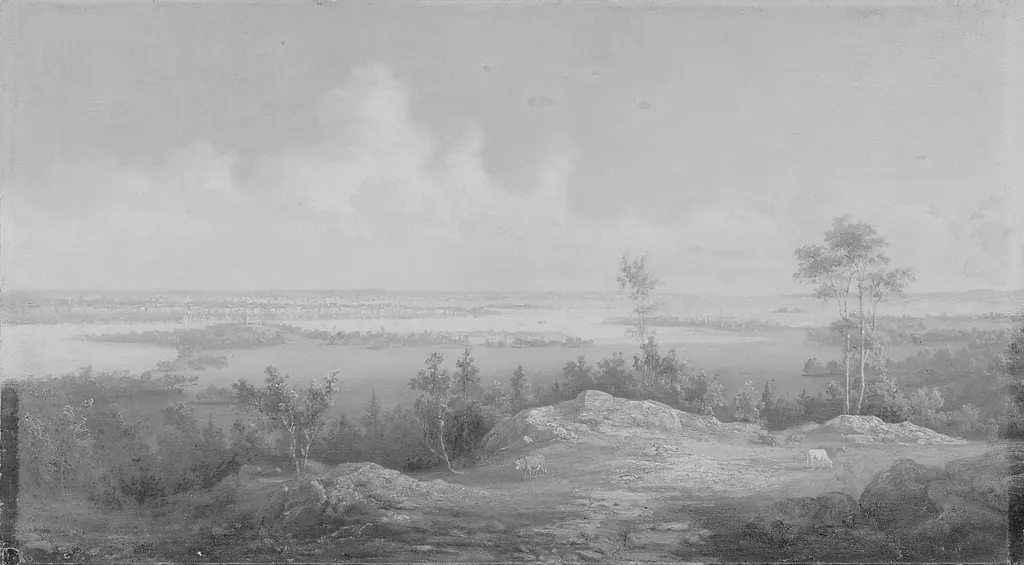 View of New York from New Jersey, by Asher Brown Durand, oil, 1850
