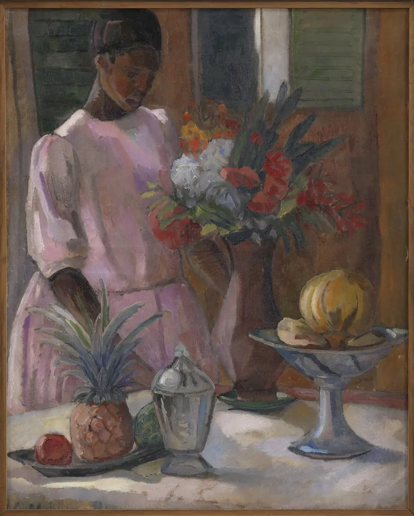 Rose Laying the Table, by Astrid Holm
