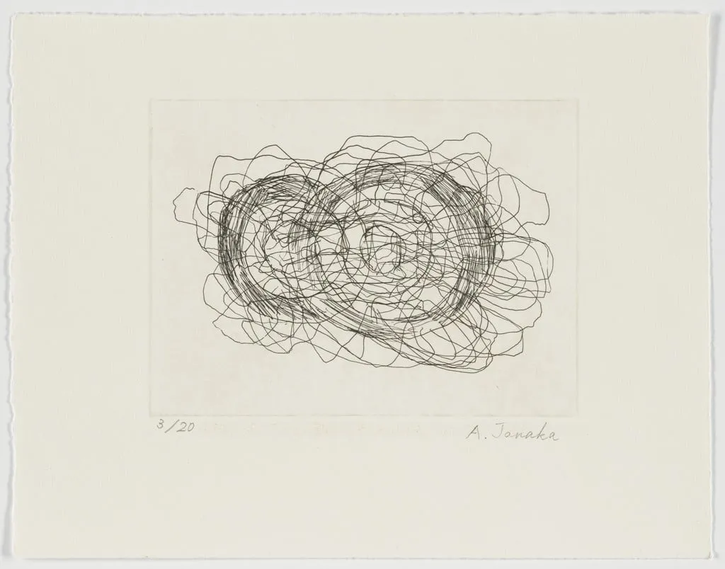 Untitled, by Atsuko Tanaka, ink, 2005