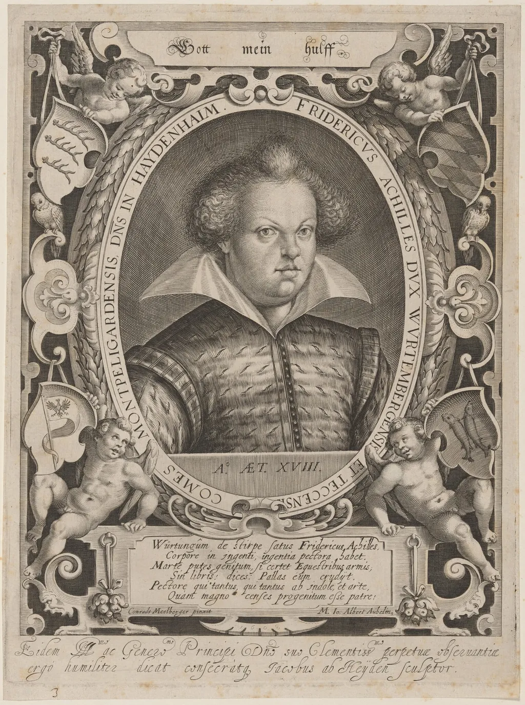 Frederick Achilles, Duke of Wurtenburg, by Aubelin, M. Io. Albert, ink