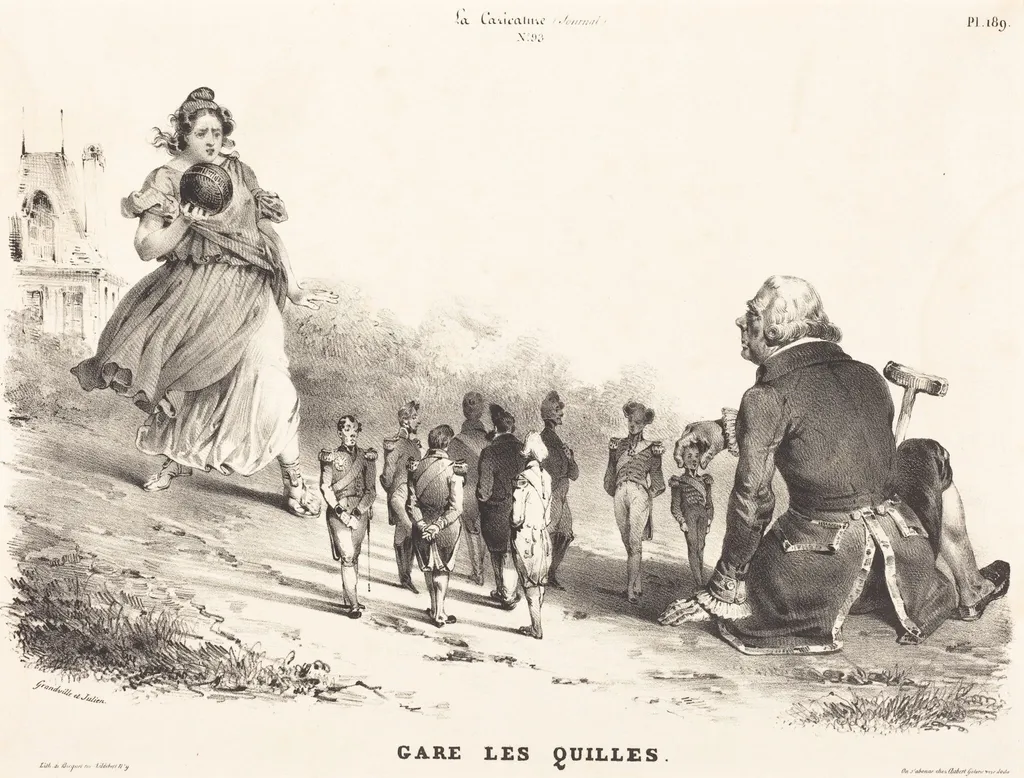 Gare les Quilles, by Aubert, ink, 1834