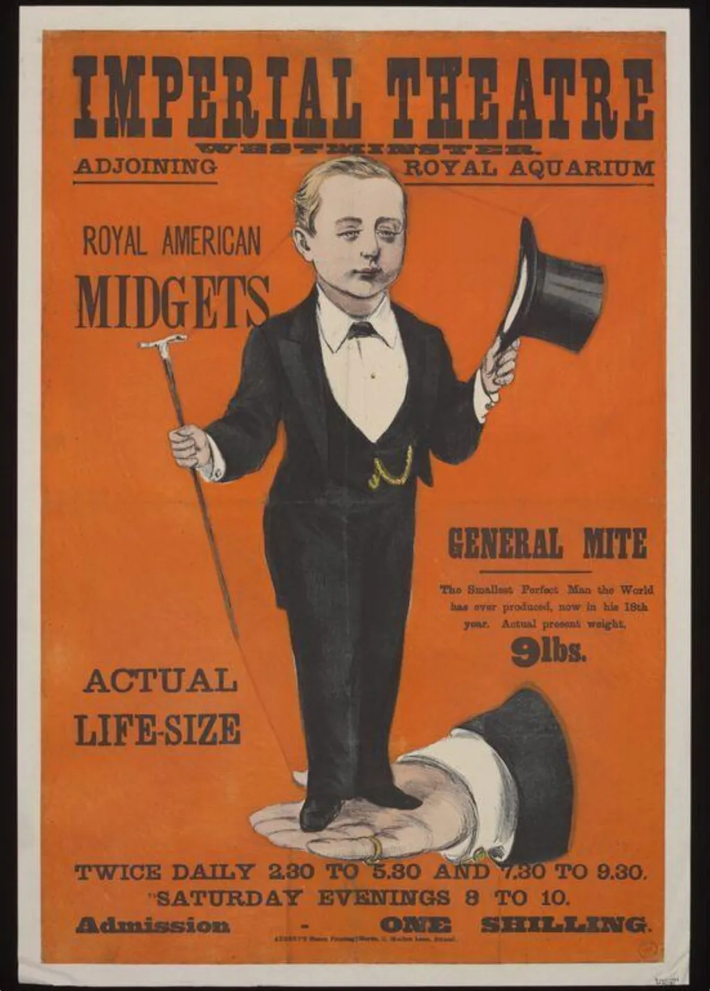 'Royal American Midgets', by Aubert's Steam Printing Works, 1882