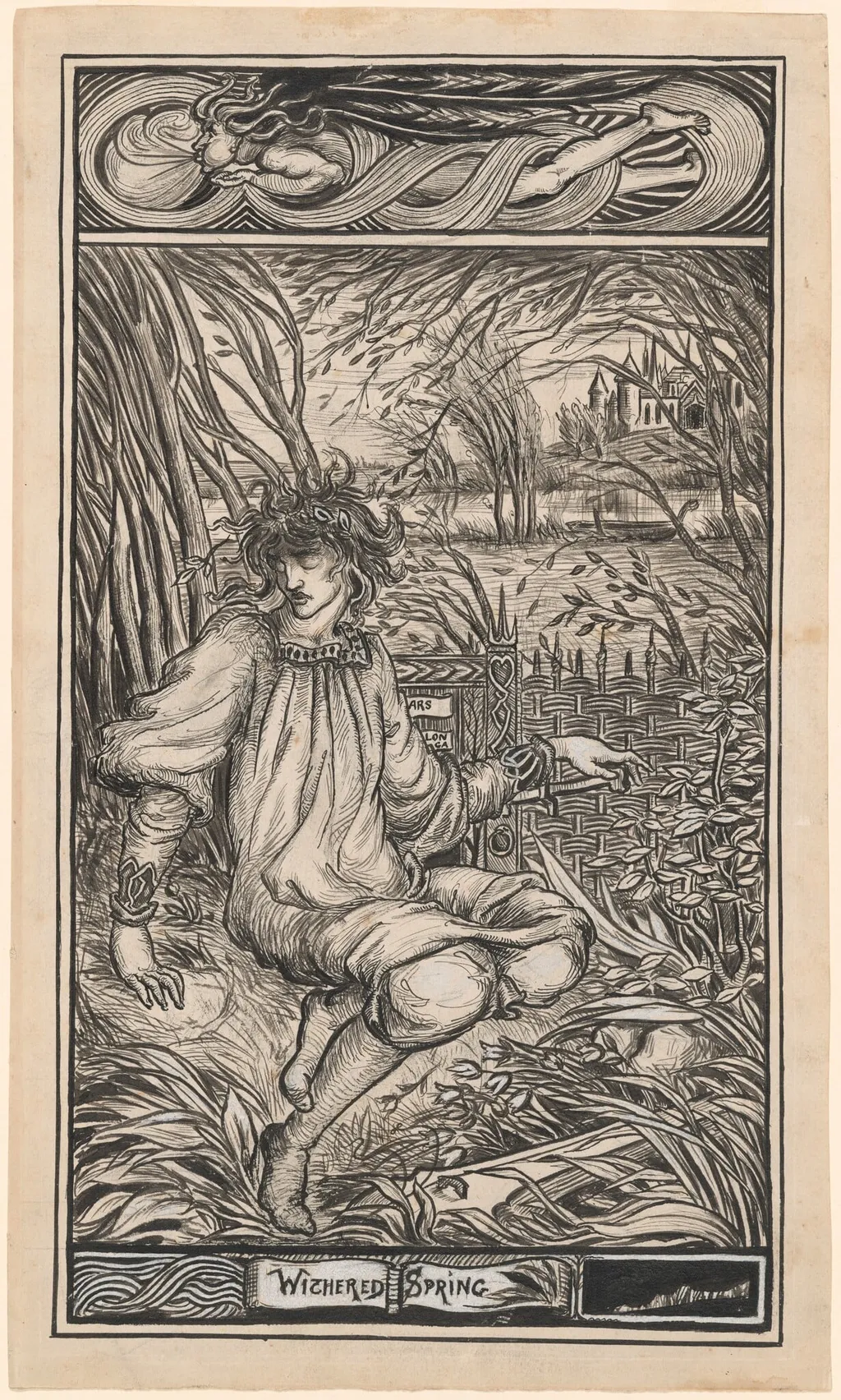 Withered Spring, by Aubrey Beardsley, ink, 1885