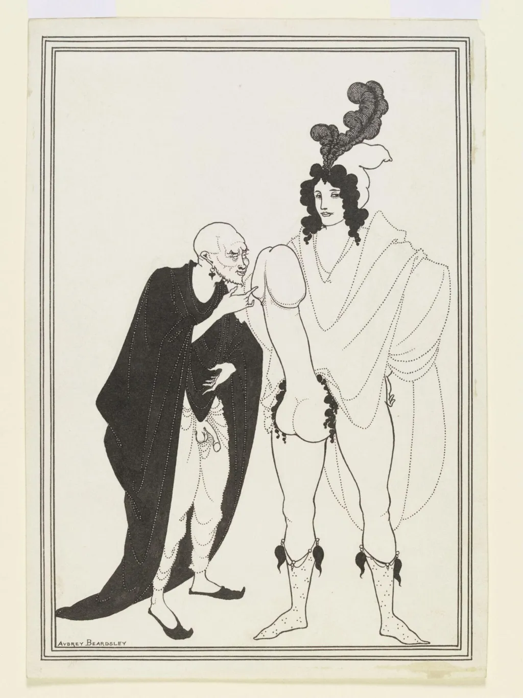 The Examination of the Herald, by Aubrey Vincent Beardsley, 1896