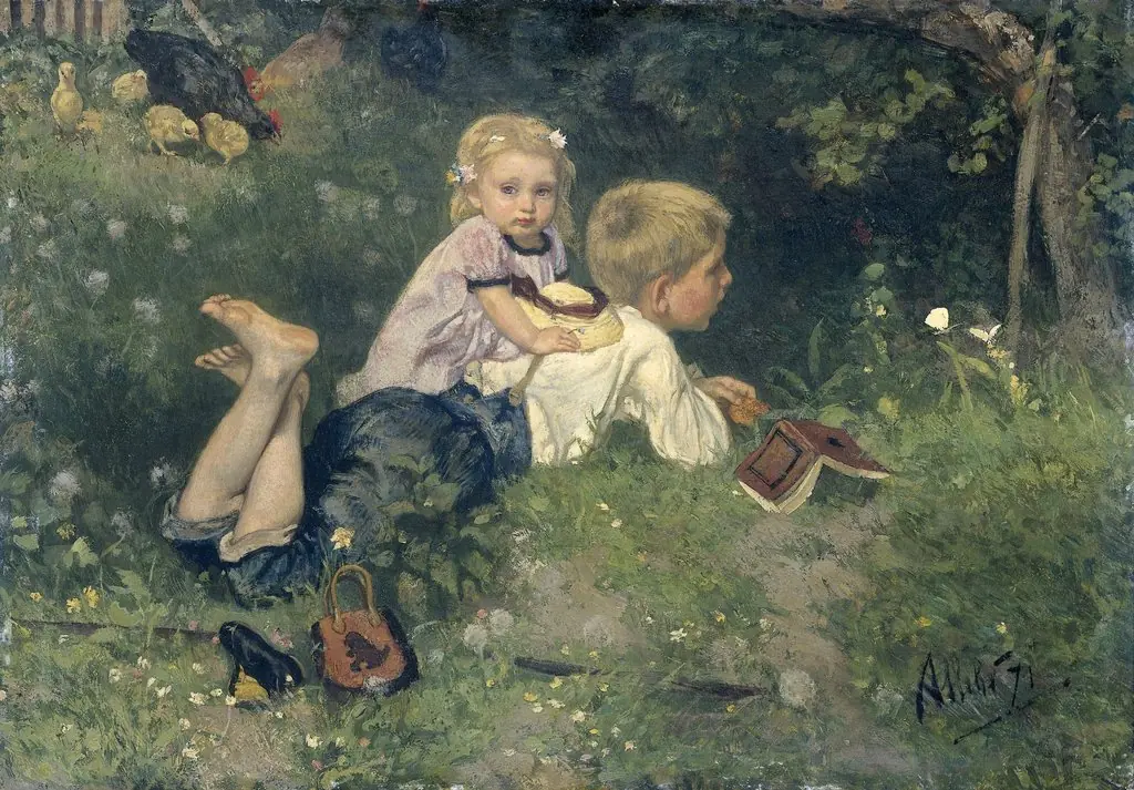 The Butterflies, by August Allebé