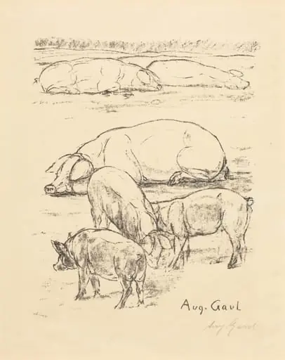 Pigs, by August Gaul
