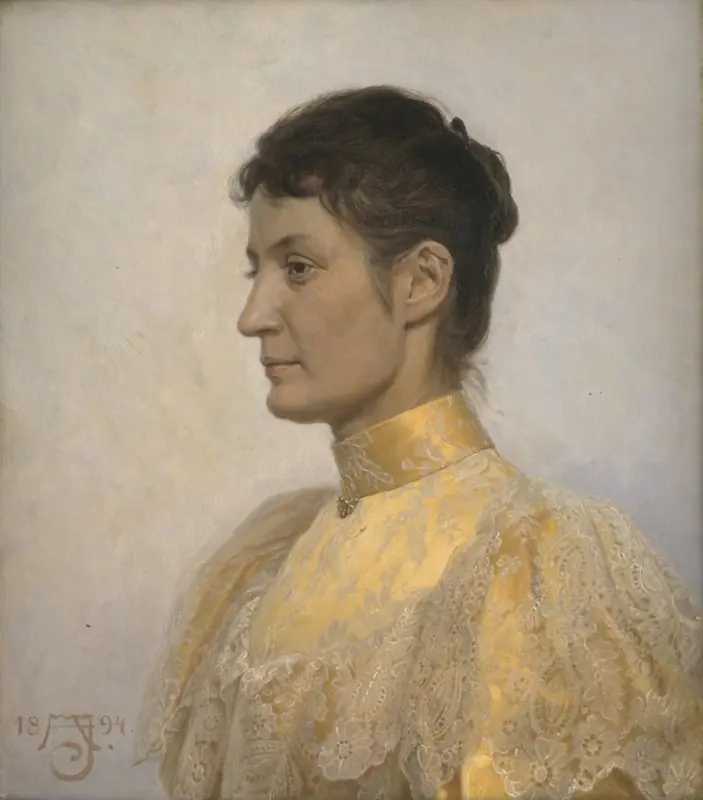Portrait of Marie Oppermann, by August Jerndorff