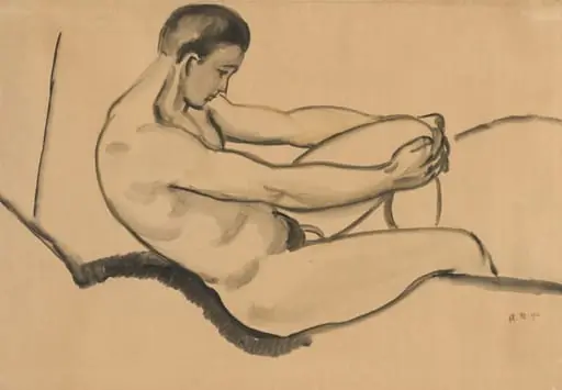 Male Nude, by August Macke