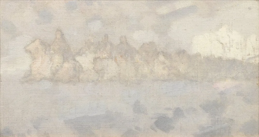 The Ride of the Valkyries. Study for The Battle of Bråvalla, by August Malmström, oil, 1859