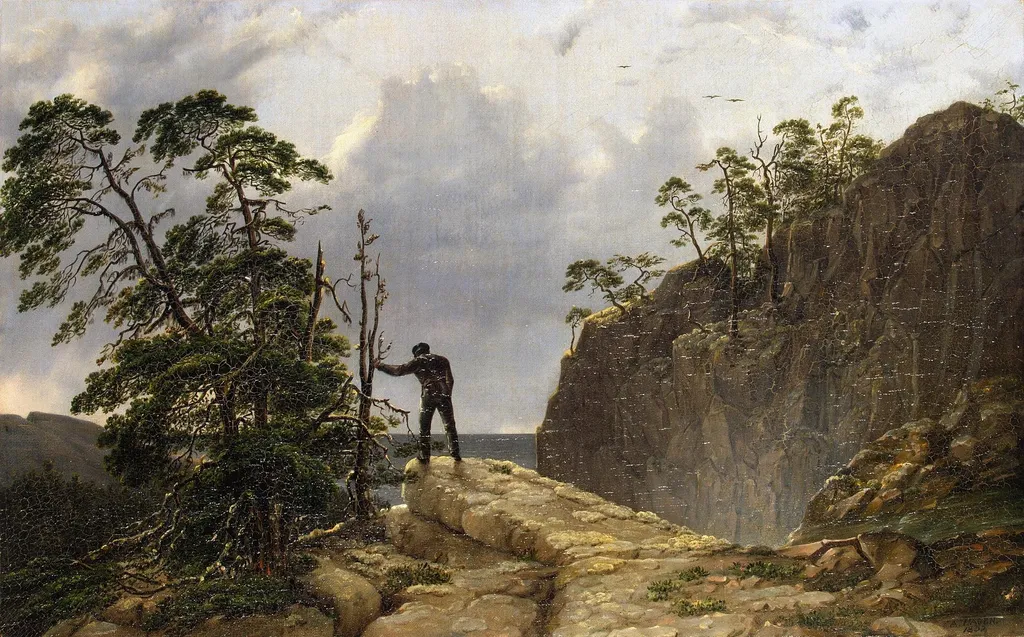 Mountains, by August Matthias Hagen, oil, 1835