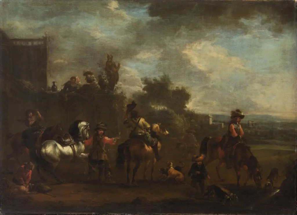 Ausritt zur Jagd, by August Querfurt