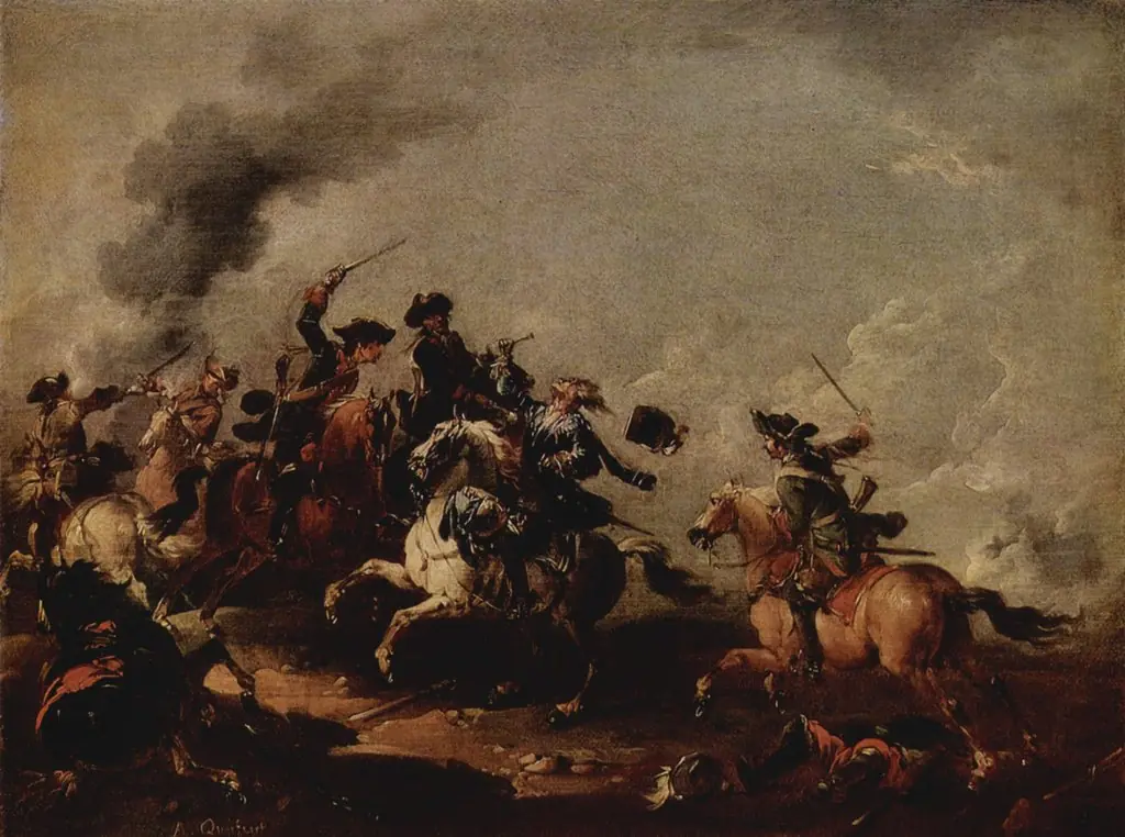 Battle scene, by August Querfurt