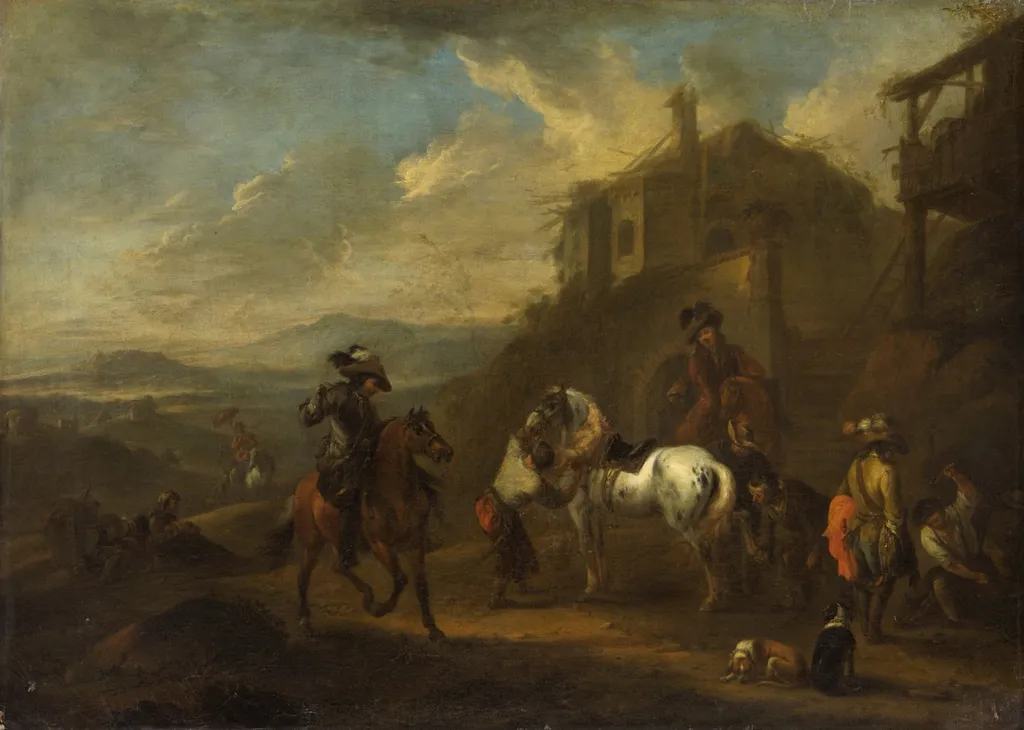 Rückkehr von der Jagd, by August Querfurt, unspecified, 1750