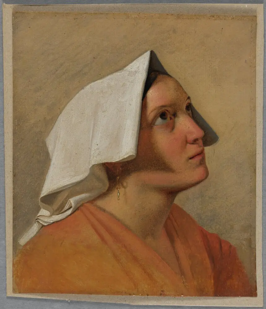 Italian Woman. Study, by August Riedel