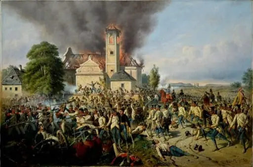 Bătălia de la Aspern, by August von Maly