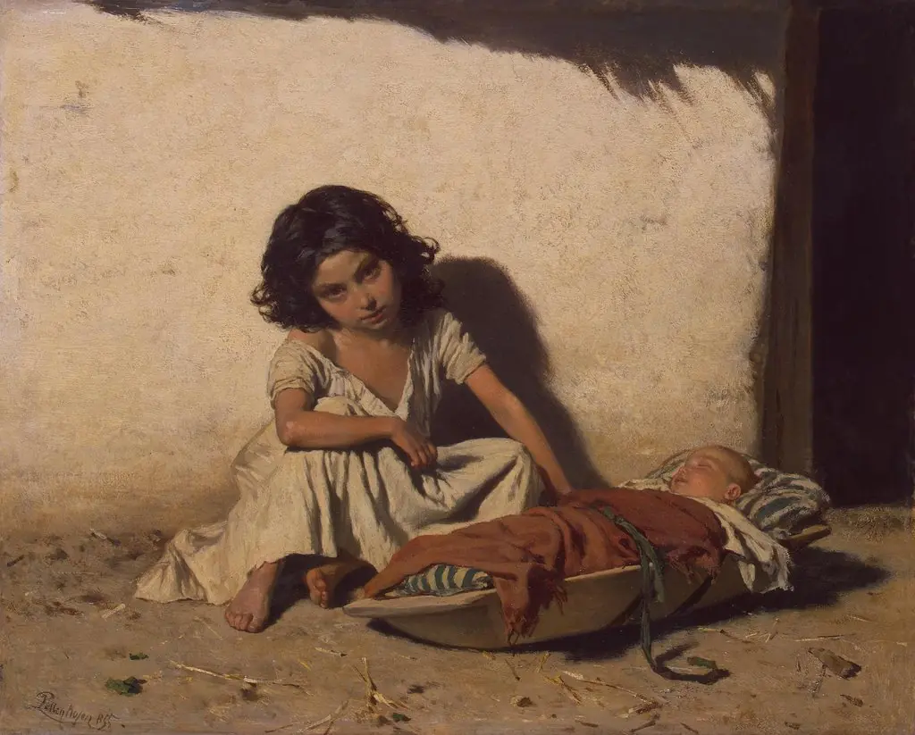 Gipsy Children, by August von Pettenkofen