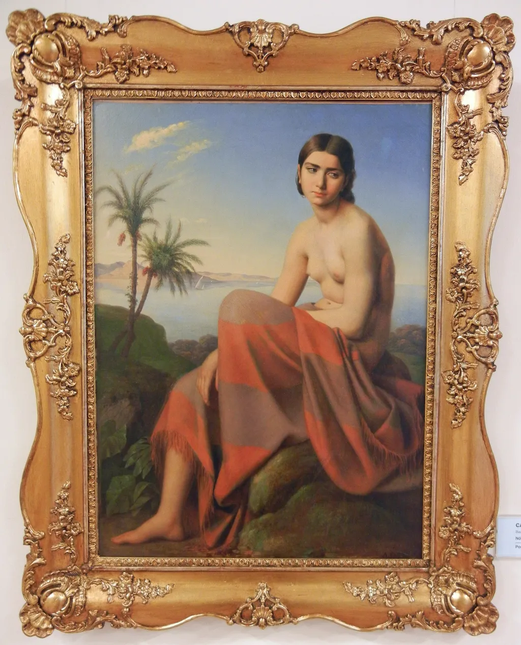 Portrait of a Woman, by Auguste Alexis Canzi, oil, 1845