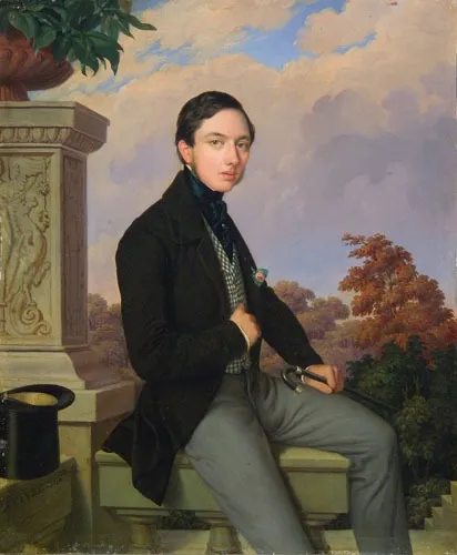 Portrait of György Lenhossék, by Auguste Alexis Canzi, oil, 1846