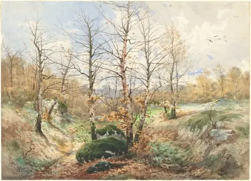 Autumn Landscape in the Forest of Fontainebleau, by Auguste Allongé