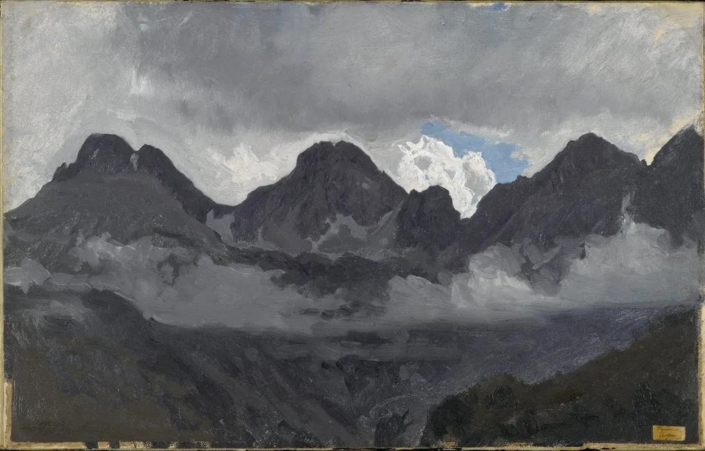 Mountains with Mist, by Auguste Bonheur, unspecified, 1853