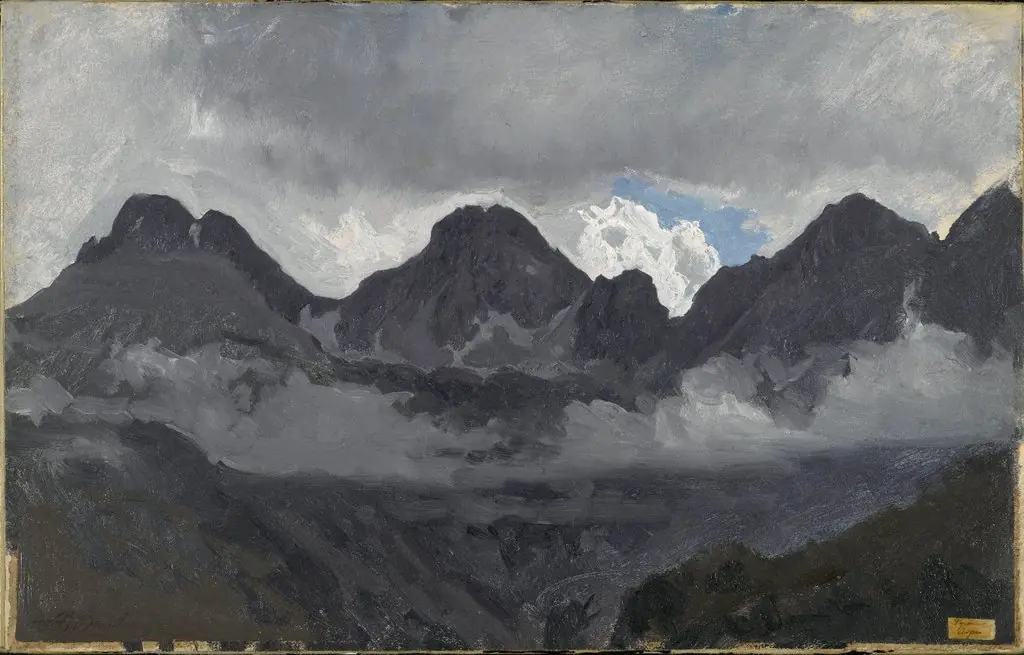 Mountains with Mist, by Auguste Bonheur