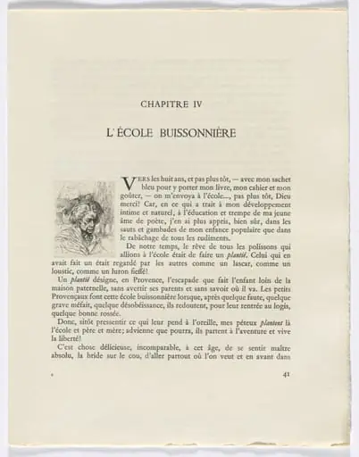 Frédéric Mistral: Mémoires et Recits by Frédéric Mistral: bust of a woman (page 41) DUPLICATE, by Auguste Brouet
